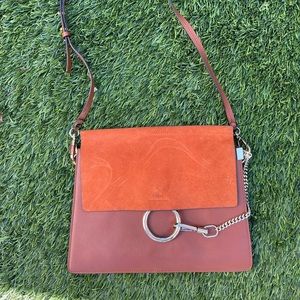 Chloe faye leather shoulder bag handbag